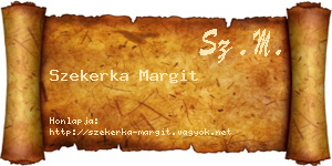 Szekerka Margit névjegykártya