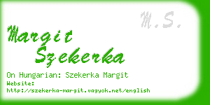 margit szekerka business card